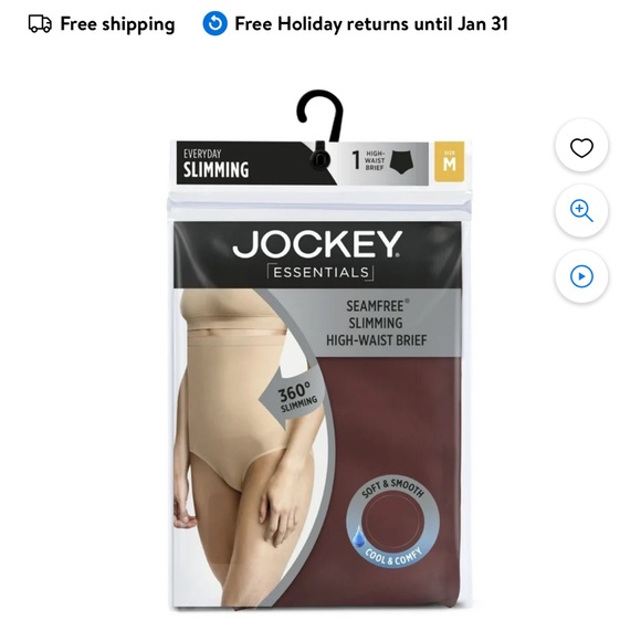 Jockey Essentials Women's Slimming Cool Touch High Waist Brief, Size XL - Picture 8 of 9